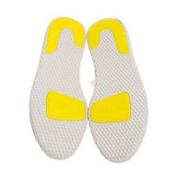 Adidas White Cotton Knit Pharrell Williams Tennis Hu Sneakers Size 46