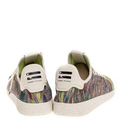 Pre Owned Adidas Multicolor Cotton Knit Pharrell Williams Tennis Hu Sneakers Size 46