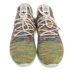 Pre Owned Adidas Multicolor Cotton Knit Pharrell Williams Tennis Hu Sneakers Size 46
