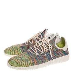 Pre Owned Adidas Multicolor Cotton Knit Pharrell Williams Tennis Hu Sneakers Size 46