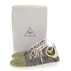 Pre Owned Adidas Multicolor Cotton Knit Pharrell Williams Tennis Hu Sneakers Size 46