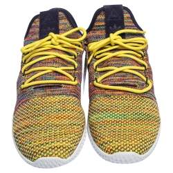 Pre Owned Pharrell Williams x Adidas Multicolor Knit Fabric PW Tennis Hu Sneakers Size 46