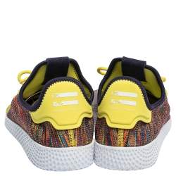 Pre Owned Pharrell Williams x Adidas Multicolor Knit Fabric PW Tennis Hu Sneakers Size 46