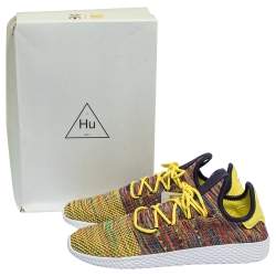 Pre Owned Pharrell Williams x Adidas Multicolor Knit Fabric PW Tennis Hu Sneakers Size 46
