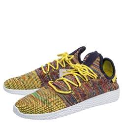 Pre Owned Pharrell Williams x Adidas Multicolor Knit Fabric PW Tennis Hu Sneakers Size 46