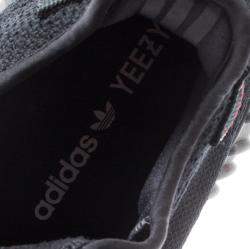 Pre Owned Adidas Yeezy Boost 350 V2 Black Red Sneakers Size EU 36 2/3 US 4.5