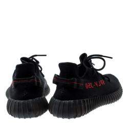 Adidas Yeezy Boost 350 V2 Black Red Sneakers Size EU 40 2/3 US 7.5