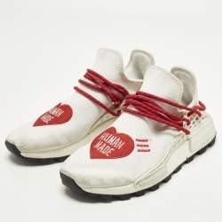 Pre Owned حذاء رياضي فاريل وأديداس هيومان ريس أحمر مقاس 42