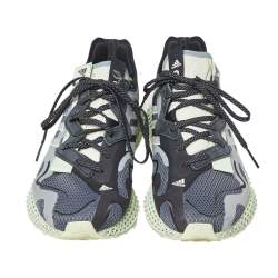 Adidas Grey Mesh And Suede Consortium Runner V2 4D Collegiate Sneakers Size 44 2/3