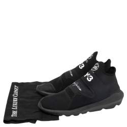 Pre Owned Y3 x Adidas Black Fabric And Mesh Suberou Sneakers Size 46