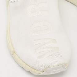 Pharrell Williams x Adidas White Knit Fabric Human Body NMD Sneakers Size 46 2/3