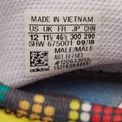 Pharrell Williams x Adidas White Fabric Human Body NMD Sneakers Size 46 2/3