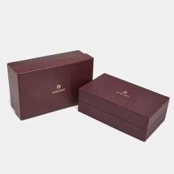 Pre Owned Aigner Stainless Steel Cufflinks