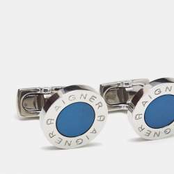 Pre Owned Aigner Stainless Steel Cufflinks