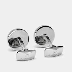 Pre Owned Aigner Stainless Steel Cufflinks