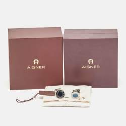 مملوكة مسبقًا Aigner Two Tone Metal Cufflinks