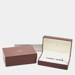 Pre Owned Aigner Black Resin Silver Tone Ballpoint Pen