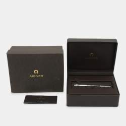 Pre Owned Aigner Silver Tone Metal Bellini Pieno Ballpoint Pen
