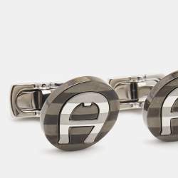 Aigner Metallic Grey Ballpoint Pen and Cufflinks Set