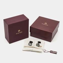 Aigner Mother of Pearl Two Tone Cufflinks