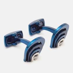 Aigner Blue Tone Metal Pen and Cufflink Set