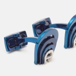 Aigner Blue Tone Metal Pen and Cufflink Set