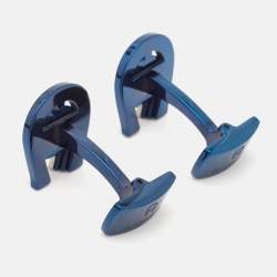 Aigner Blue Tone Metal Pen and Cufflink Set