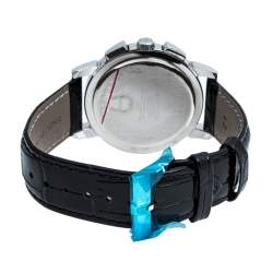 Pre Owned Aigner Silver  White Stainless Steel Cortina A26500 Men's Wristwatch 42 mm