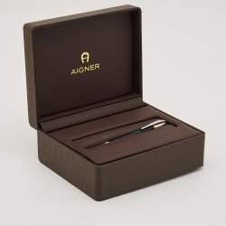 Aigner Resin Silver Tone Ballpoint  Pen