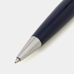 Pre Owned Aigner Logo Enamel Resin Silver Tone Ballpoint Pen