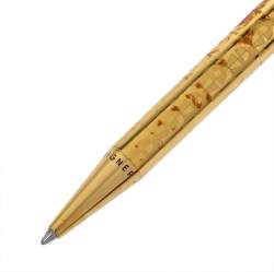 Pre Owned Aigner Textured Logo Gold Tone Ballpoint Pen