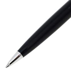 Pre Owned Aigner Black Resin Silver Tone Ballpoint Pen