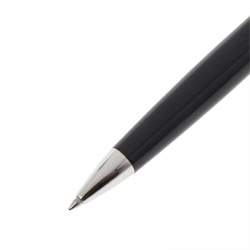 Pre Owned Aigner Black Resin Silver Tone Ballpoint Pen