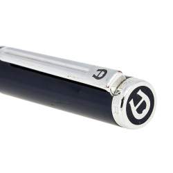 Pre Owned Aigner Black Resin Stainless Steel Ballpoint Pen