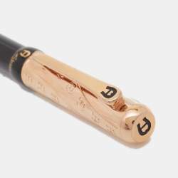 Pre Owned Etienne Aigner Black Resin Gold Tone Ballpoint Pen