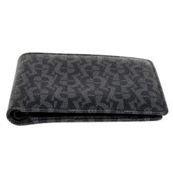 Aigner Black/Grey Monogram PVC Bifold Wallet