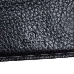 Aigner Black/Grey Monogram PVC Bifold Wallet