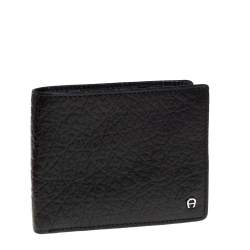 Aigner Black Leather Bifold Wallet