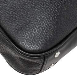 Aigner Black Textured Leather Laptop Bag