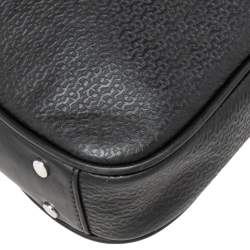 Aigner Black Textured Leather Laptop Bag