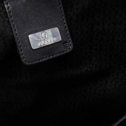 Aigner Black Textured Leather Laptop Bag