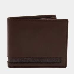 Aigner Brown Leather Bifold Wallet