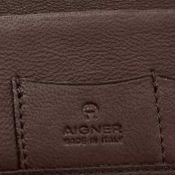 Aigner Brown Leather Bifold Wallet