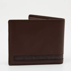 Aigner Brown Leather Bifold Wallet