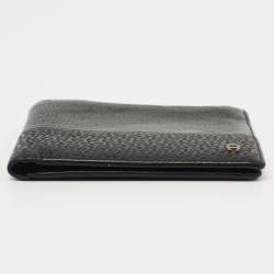 Pre Owned Aigner Black Leather Bifold Wallet