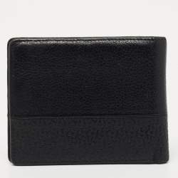 Pre Owned Aigner Black Leather Bifold Wallet