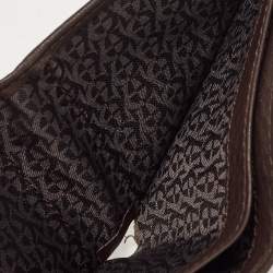 Aigner Brown/Beige Signature Coated Canvas Bifold Wallet