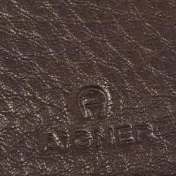 Aigner Brown/Beige Signature Coated Canvas Bifold Wallet