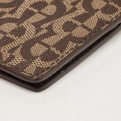 Aigner Brown/Beige Signature Coated Canvas Bifold Wallet
