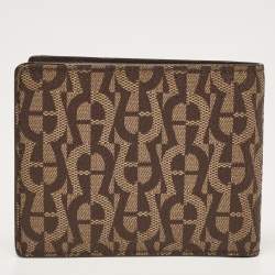 Aigner Brown/Beige Signature Coated Canvas Bifold Wallet